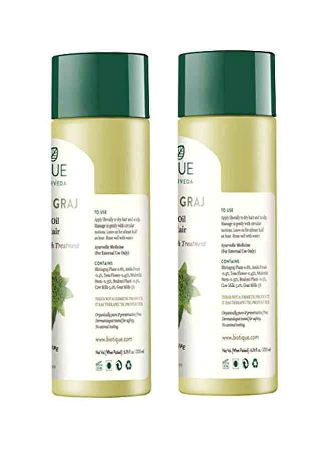 Biotique Pack Of 2 Bio Bhringraj Therapeutic Hair Oil 2x 120ml  - Image 3