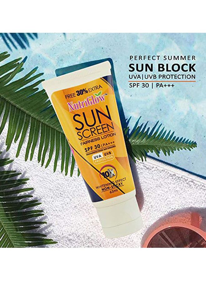 NUTRIGLOW Kesar Facial Cleanser With Fairness Sunscreen Lotion SPF 30 Facial Cleanser 65, Suncreen Lotion 65ml - Image 3