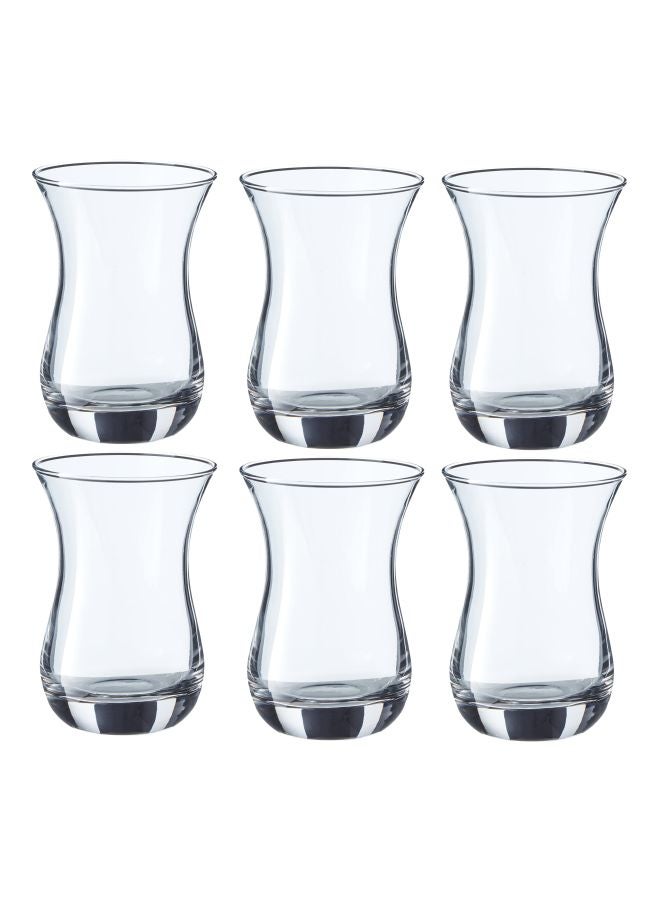 باساباتشي طقم أكواب شاي آيدا مكون من 6 قطع، 160 سم مكعب. شفاف - Image 1