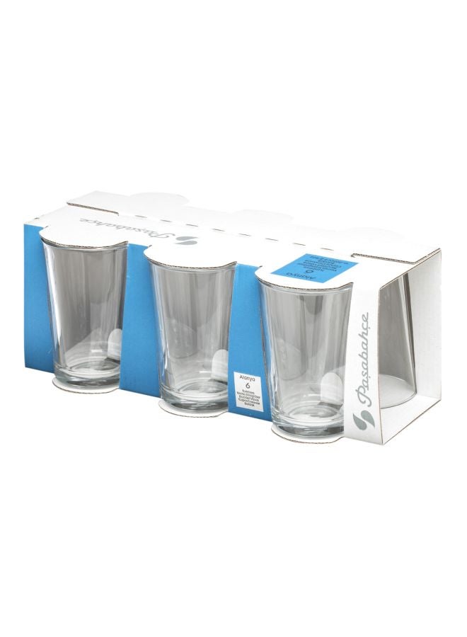 6-Piece Alanya Tumbler Set Clear 6x 205ml