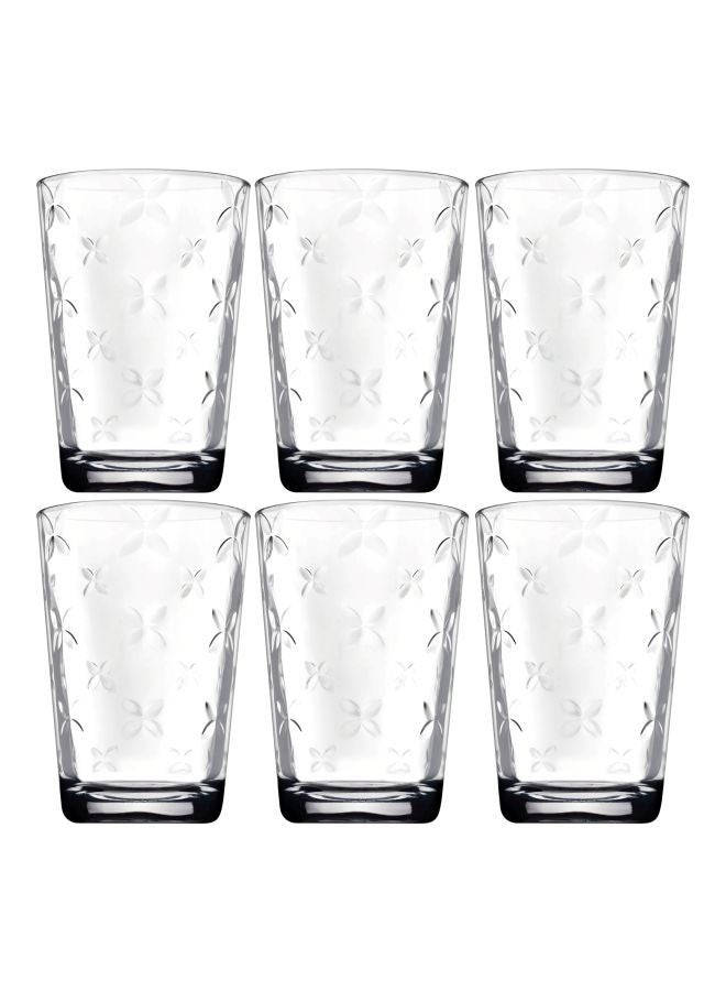 Pasabahce 6-Piece Yonca Tumbler Set Clear 6x 205ml - Image 1