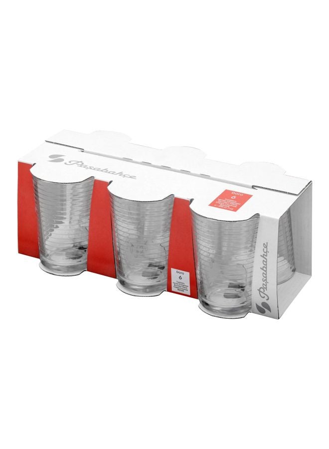 باساباتشي طقم أكواب دورو من 6 قطع شفاف 6x 200ملليلتر - Image 2