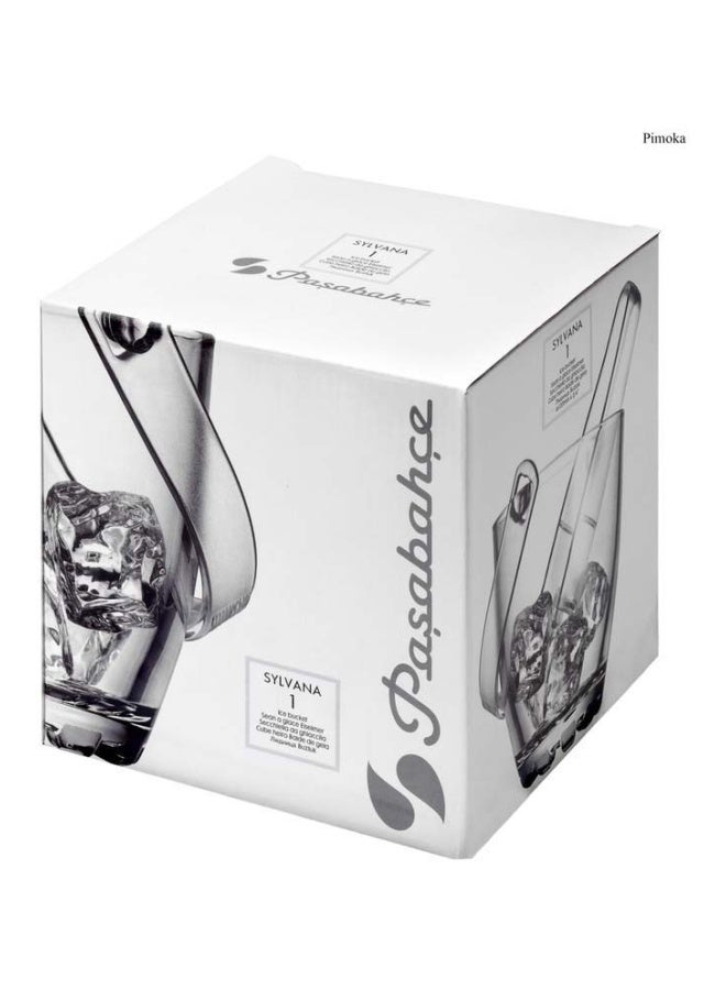 Pasabahce Sylvana Ice Bucket And Tong Clear 130mm - Image 2
