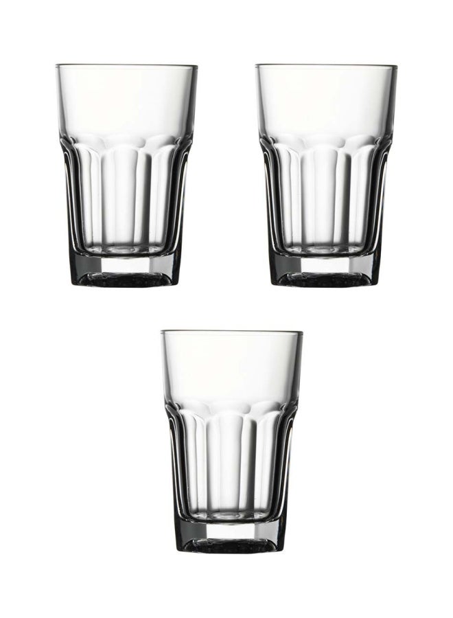 باساباتشي مجموعة أكواب كازابلانكا مكونة من 3 قطع، سعة 290 سم مكعب شفاف - Image 1