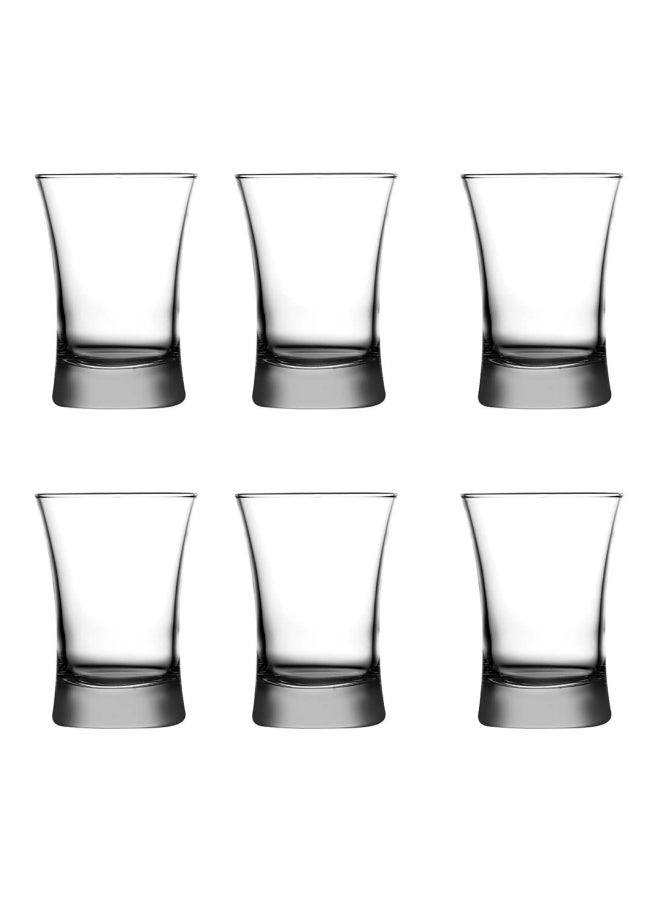 باساباتشي طقم أكواب أزور - 6 قطع شفاف - Image 1