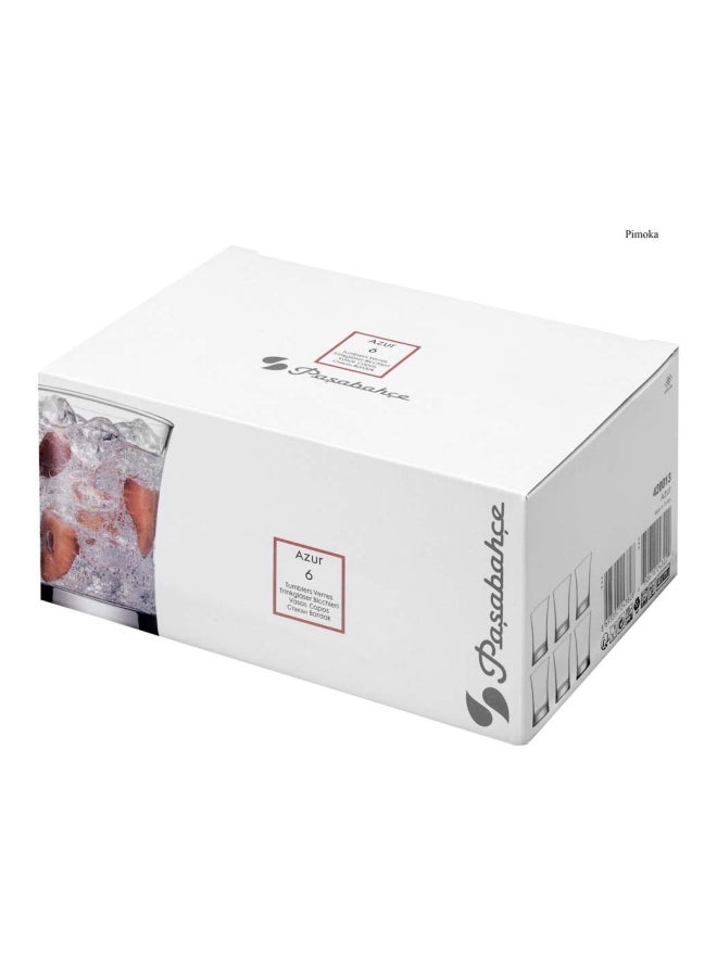 باساباتشي طقم أكواب أزور - 6 قطع شفاف - Image 3