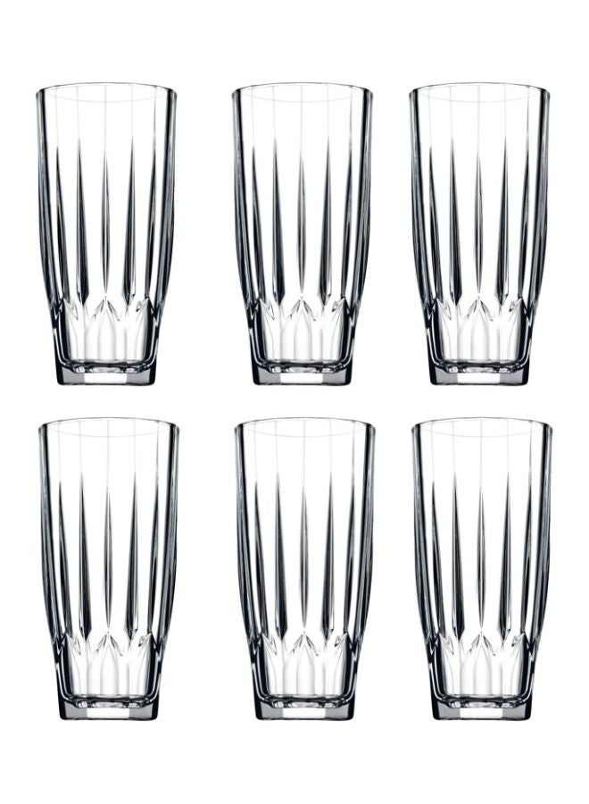 باساباتشي مجموعة أكواب دايموند مكونة من 6 قطع سعة 315 سم مكعب شفاف