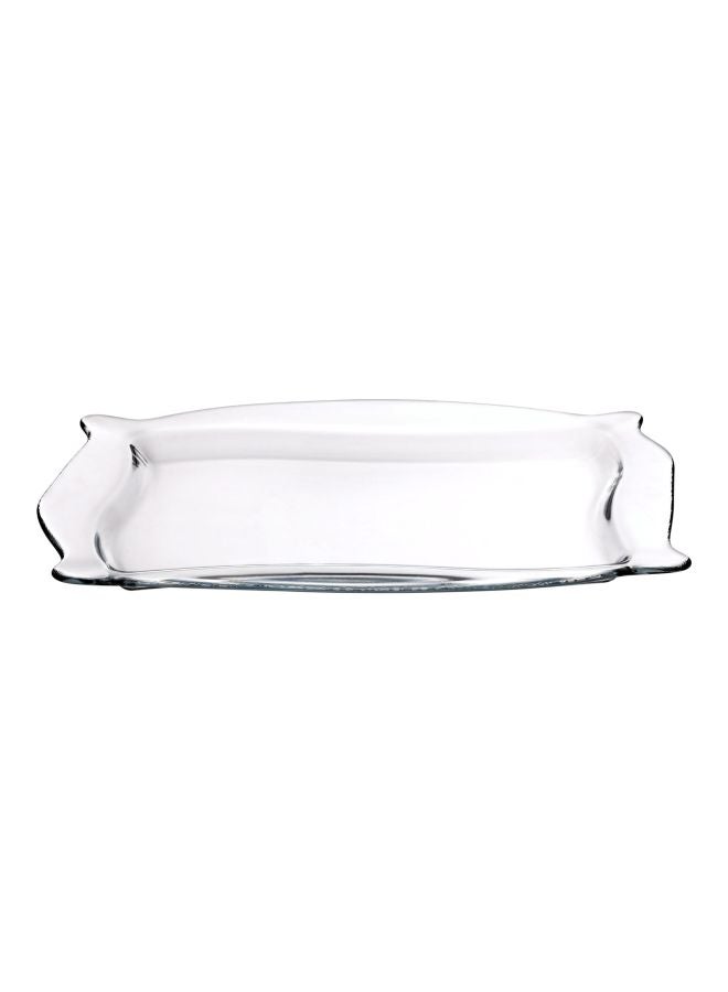 Pasabahce Patisserie Service Plate Clear 34.3x22centimeter - Image 1