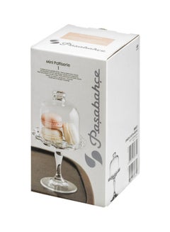 Pasabahce Pattiserie Glass Footed Cake Stand With Dome Clear  - Image 3