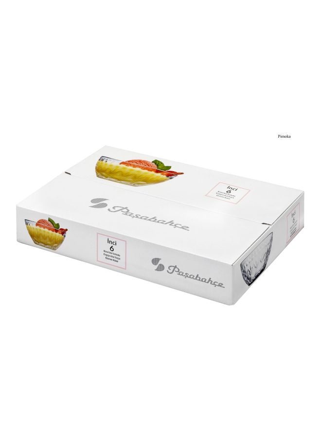 Pasabahce 6-Piece Inci Bowl Set Clear 47x100mm - Image 2