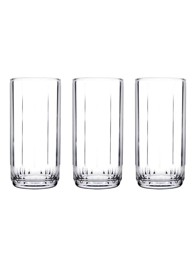 باساباتشي مجموعة أكواب ليا سعة 310 سنتيمتر مكعب مكونة من 3 قطع شفاف - Image 2