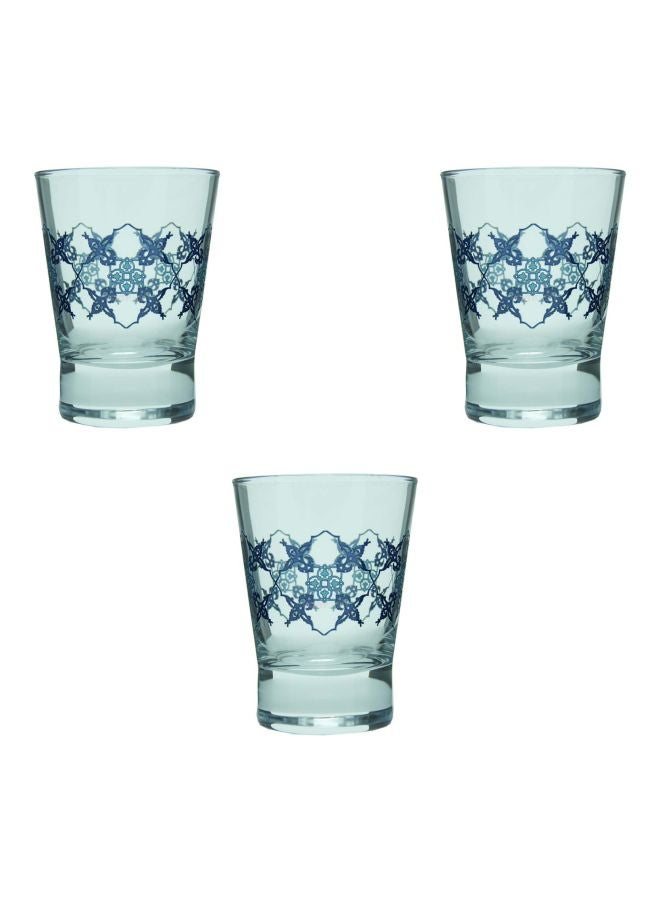 باساباتشي مجموعة أكواب إزنيق مكونة من 3 قطع شفاف/أزرق 210ملليلتر