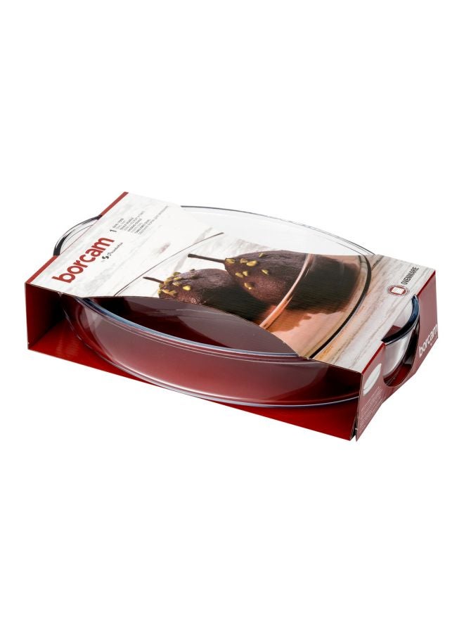 بوركام صينية زجاجية بيضاوية الشكل شفاف - Image 2