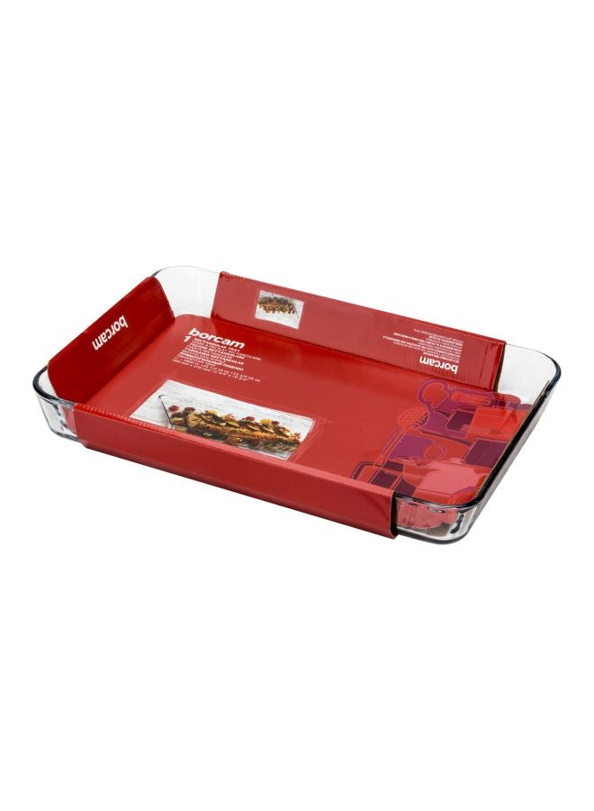 Borcam Rectangular Glass Tray Clear 3.8Liters - Image 2