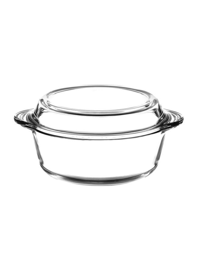 Borcam Round Casserole With Cover Clear 840ml - Image 3
