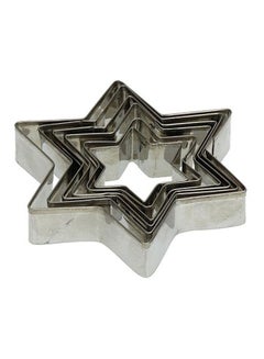 Tognana Pack Of 6 Star Shaped Cookie Cutters Silver 