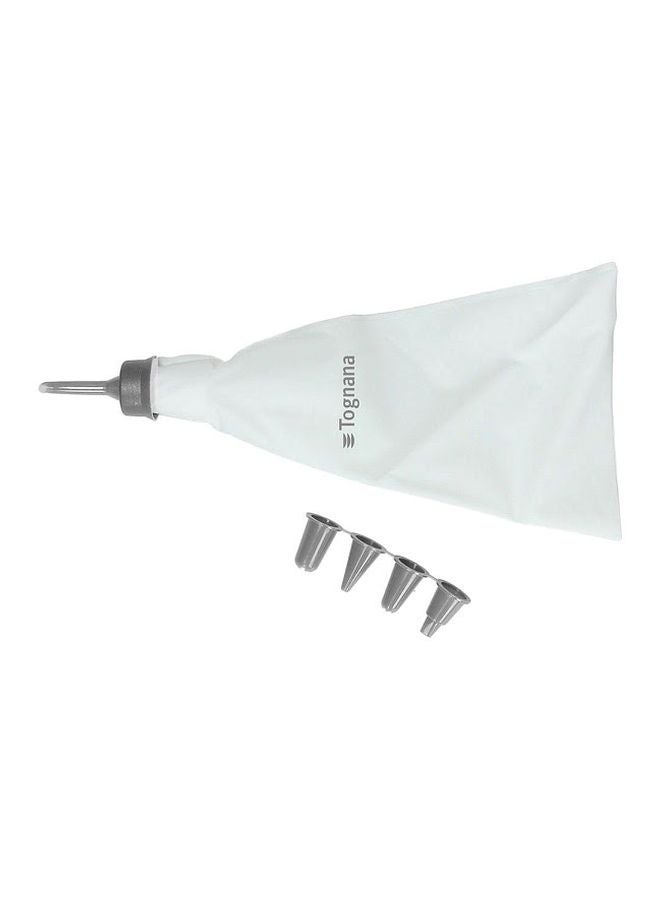 Tognana 5-Piece Nozzles With Pastry Bag White/Grey 