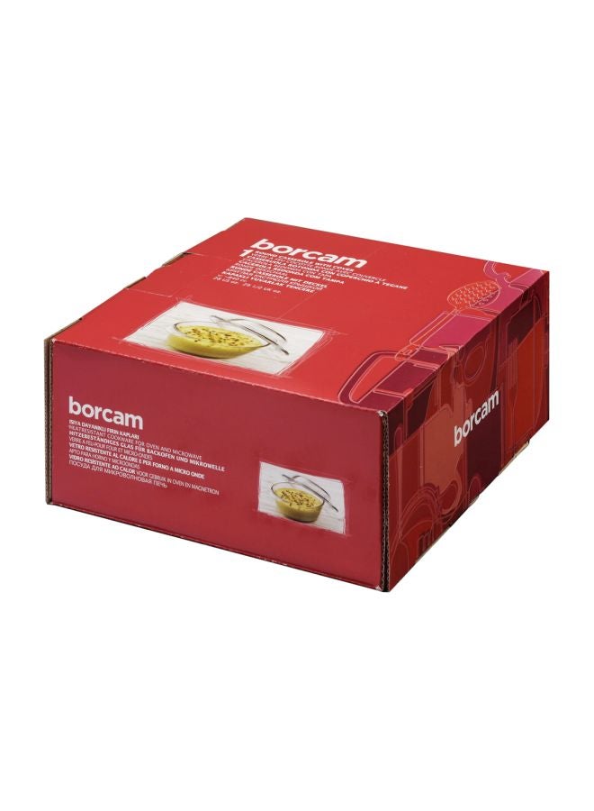 Borcam Round Casserole With Cover Clear 840ml - Image 4