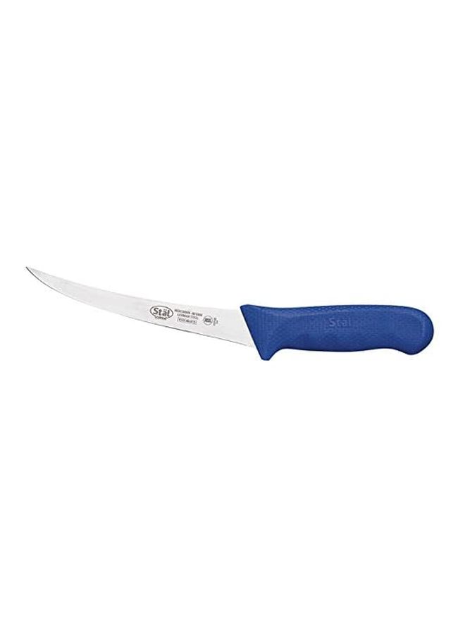 Winco Curved Boning Knife Blue/Silver 6inch 