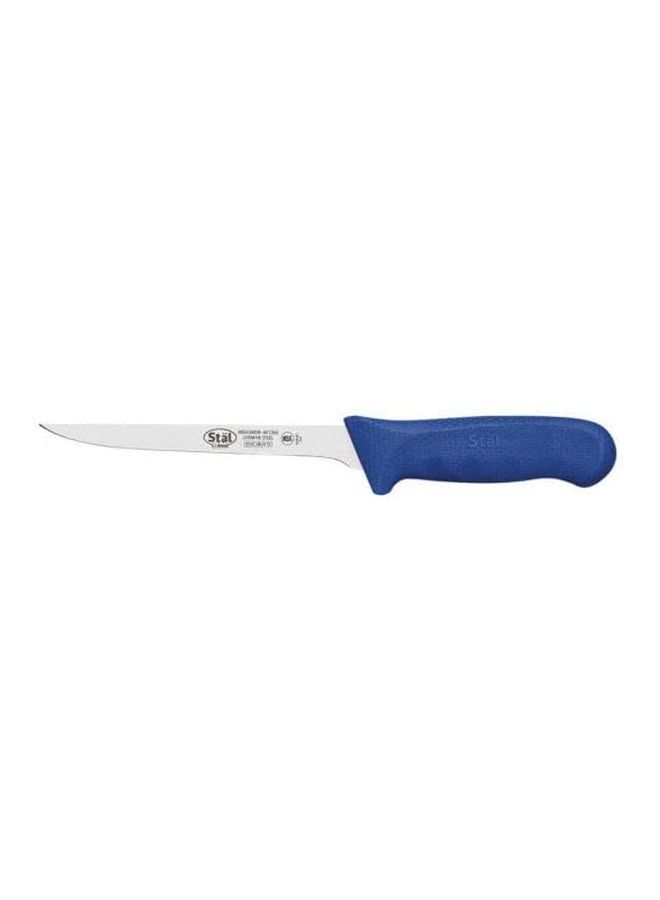 Winco Curved Boning Knife Blue/Silver 6inch 