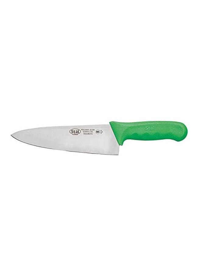 Winco Carbon Steel Chef's Knife Silver/Green 8inch 