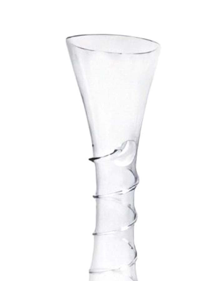 Classy Cylindrical Vase With A Spiral Line Design Clear 30 x 7centimeter - Image 2