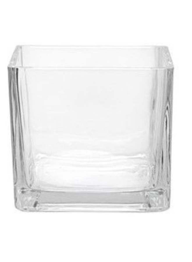 4-Piece Cubic Transparent Vase Set Clear 8 x 8centimeter  - Image 2