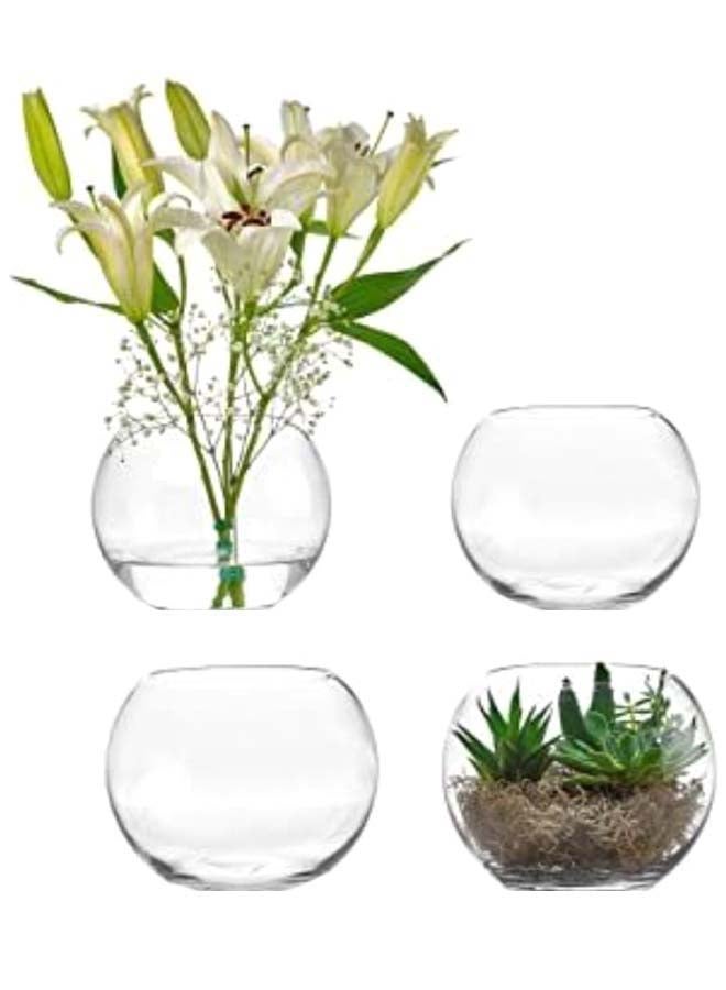 Generic 4-Piece Transparent Round Vase Set Clear 8 x 10centimeter  - Image 2