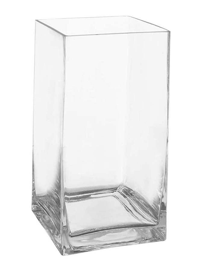 Transparent Vase With Square Base Clear 20 x 10centimeter - v1595605121/N39456171A_1