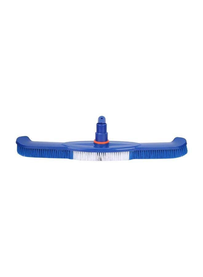 Heavy Duty Swimming Pool Scrub Brush With Fixed Hose Connector Blue/White 20inch