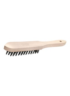 WOKIN 3-Line Wooden Straight Wire Brush Beige/Black 6inch 