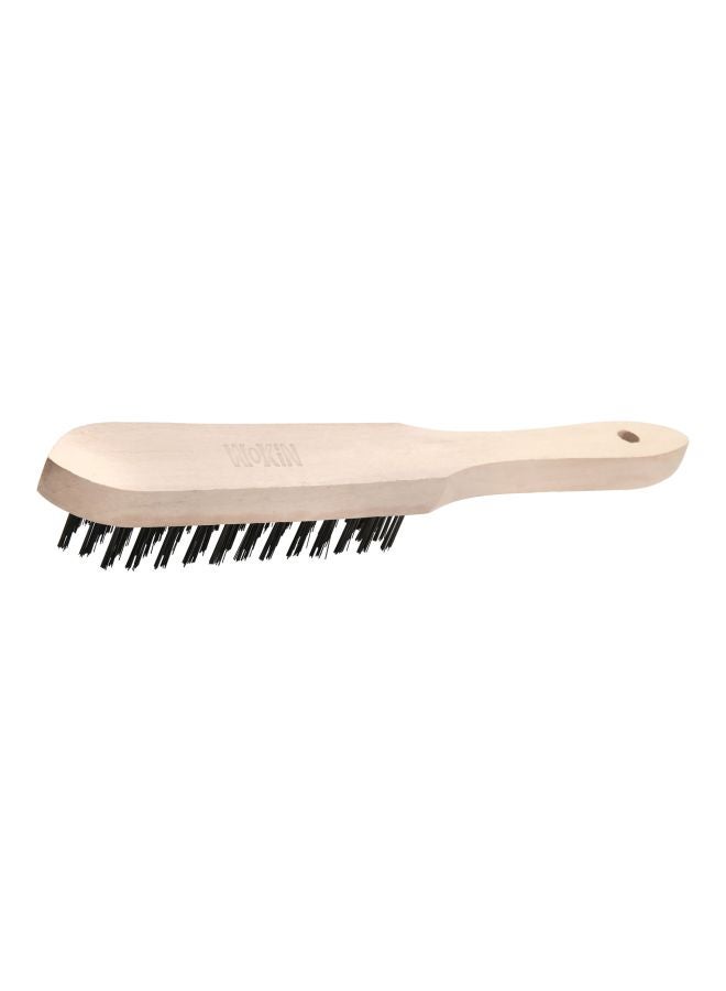 WOKIN 5-Line Wooden Straight Wire Brush Beige/Black 6inch Beige/Black 6inch