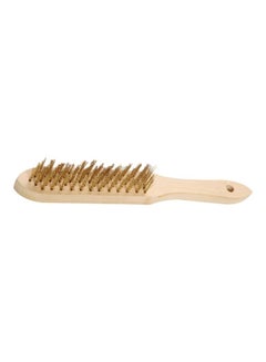 WOKIN 5-Line Wooden Curved Wire Brush Beige/Gold 6inch 