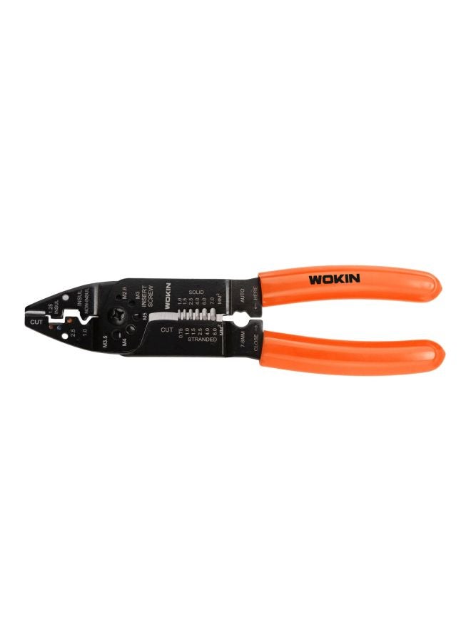 WOKIN Wire Srtipping And Crimping Plier Orange/Black 8.5inch 