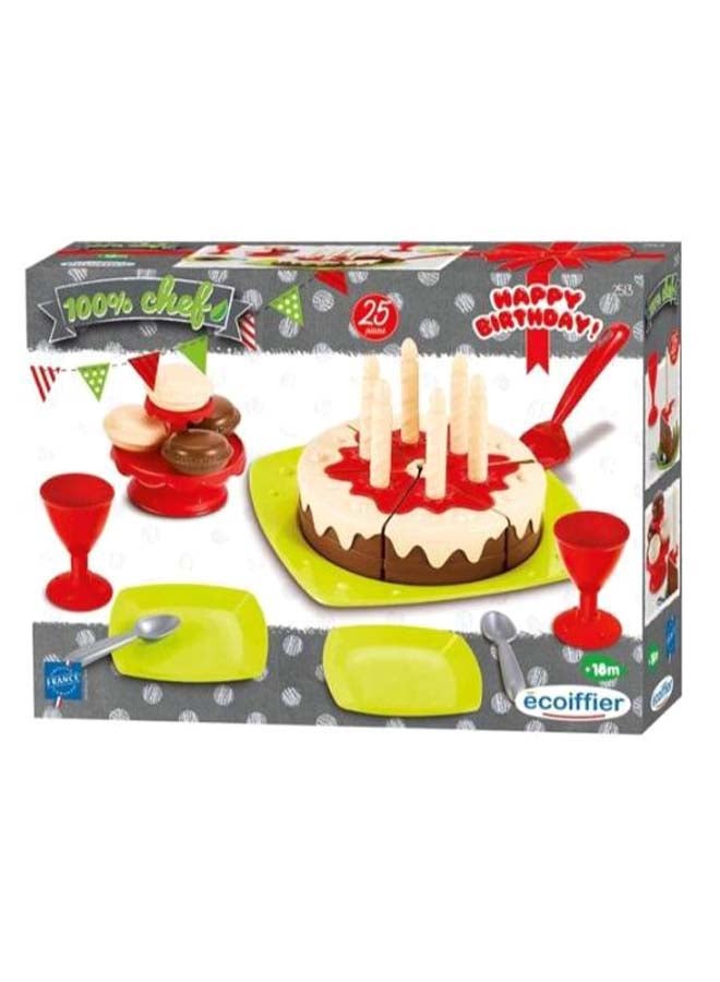 ecoiffier - 25-Piece Birthday Cake Kitchen Playset 38 x 9.3cm - Image 1