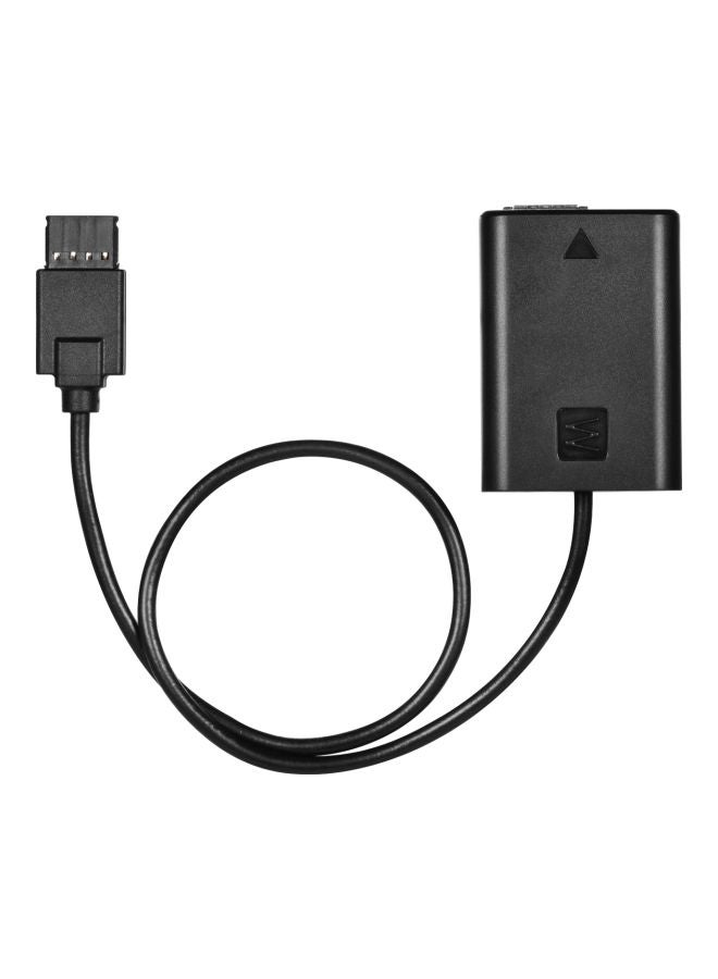 ANDOER - NP-FW50 Dummy Battery Power Adapter Cable For DJI Ronin S Gimbal Stabilizer/ Sony A7/A7R/A7S/A7II/A7RII/A7SII/A6300/A6400/A6500 Camera Black - Image 1