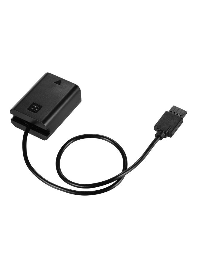 ANDOER - NP-FW50 Dummy Battery Power Adapter Cable For DJI Ronin S Gimbal Stabilizer/ Sony A7/A7R/A7S/A7II/A7RII/A7SII/A6300/A6400/A6500 Camera Black - Image 1