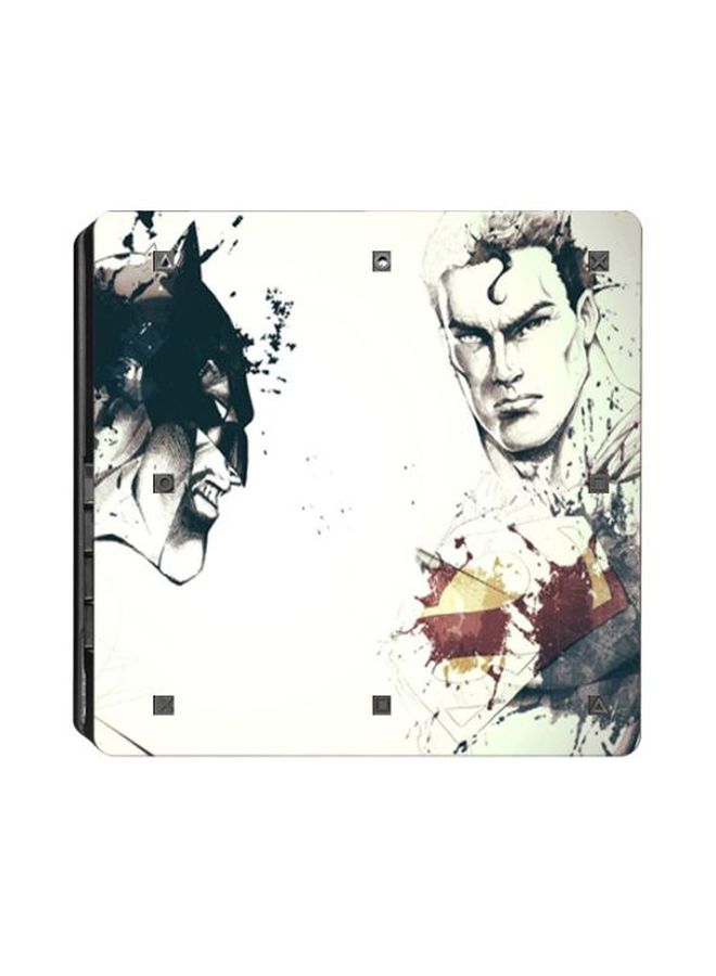 Beauenty - 3-Piece Batman Vs Superman Printed Console And Controller Sticker For PlayStation 4 Slim - Image 1