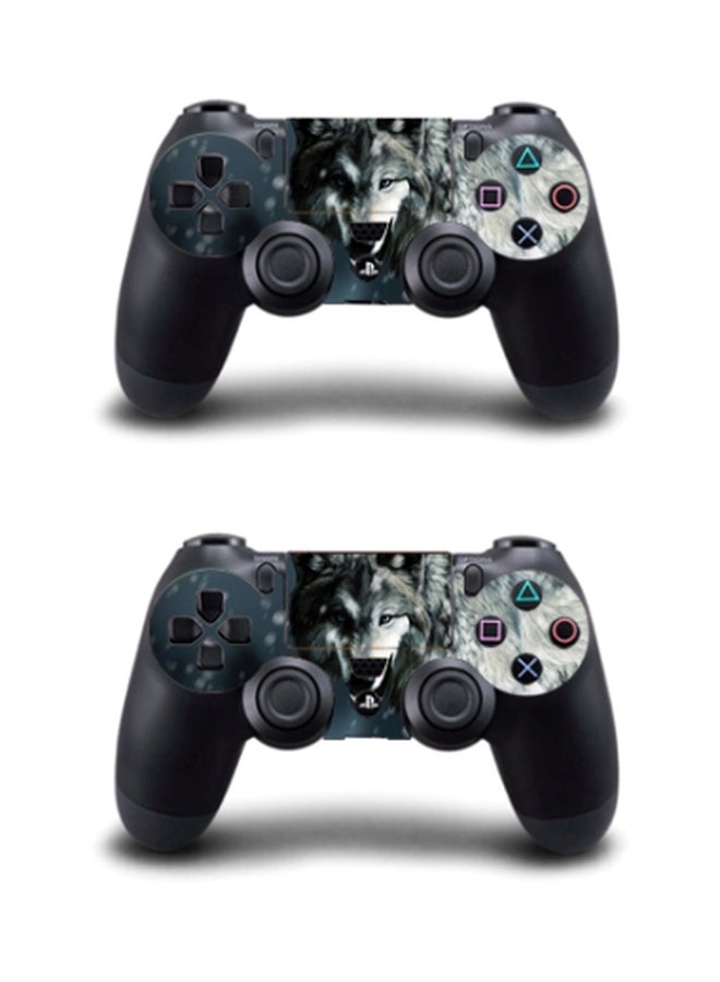 Beauenty 4-Piece Wolf Printed Console And Controller Sticker For PlayStation 4 Slim - Image 3