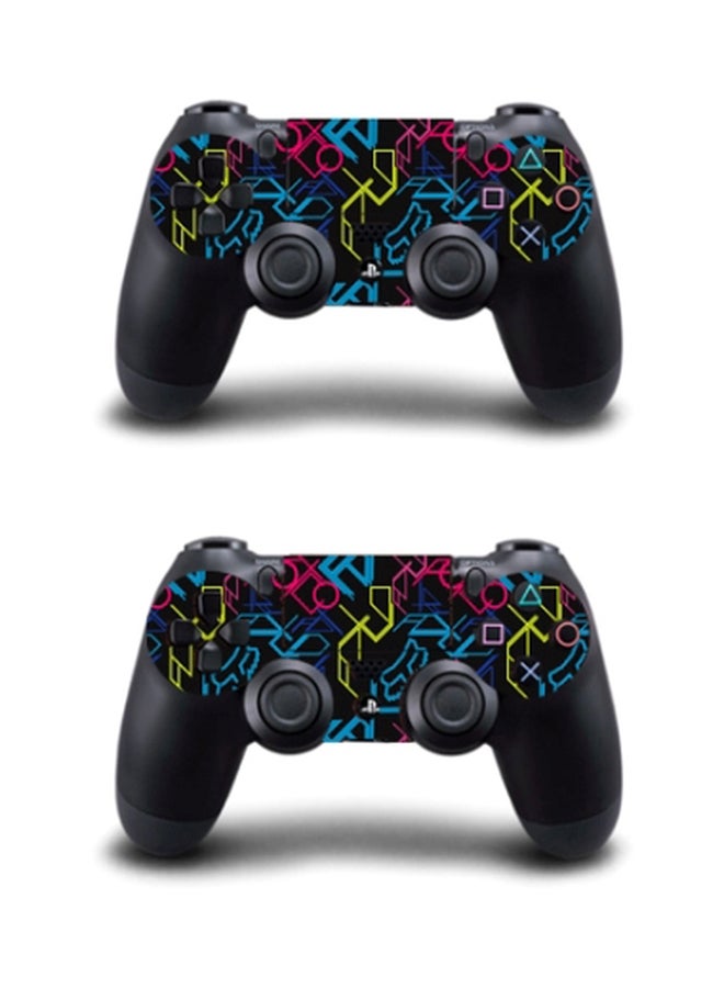 Beauenty 4-Piece Printed Console And Controller Sticker For PlayStation 4 Slim  - Image 3