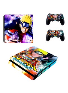 4-Piece Naruto Themed Console And Controller Sticker For PlayStation 4 Slim