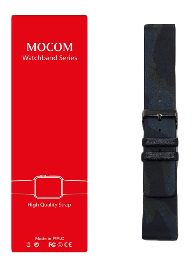 موكوم سوار بديل لساعة سامسونج جالاكسي الذكية أسود/أزرق - Image 2