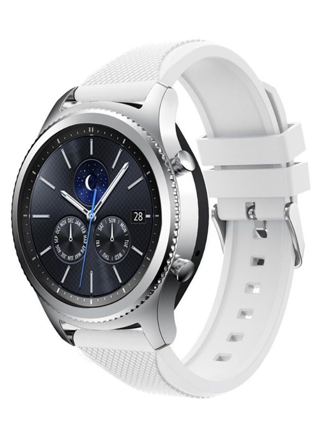 ISank 2-Piece Smartwatch Replacement Band For Samsung Galaxy Gear S3 White - Image 3