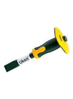 Wisdom Super Duty Flat Chisel With Grip Green/Yellow 10inch