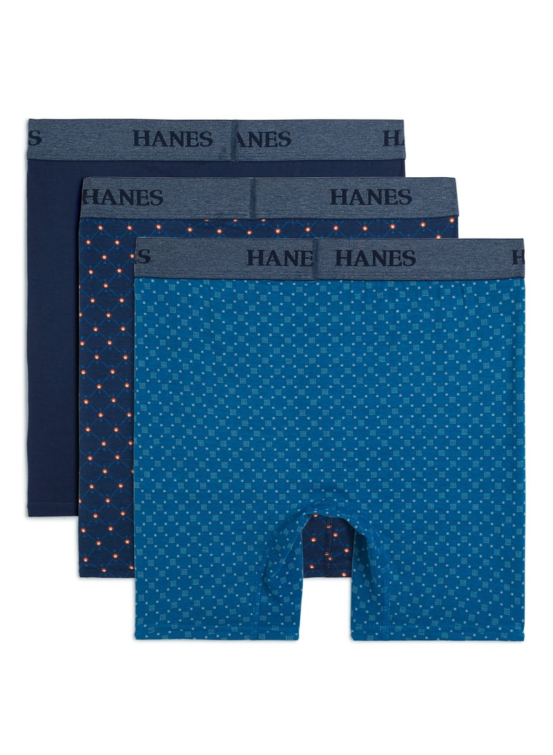 Hanes - Pack of 3 Men's Ultimate Stretch Boxer Brief Assorted Color/Print - Image 1