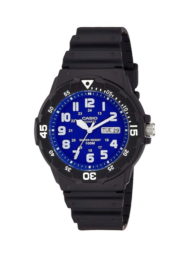 كاسيو ساعة يد بعقارب مقاومة للماء طراز MRW-200H-9BV - مقاس 48 مم - لون أسود للرجال - Image 1