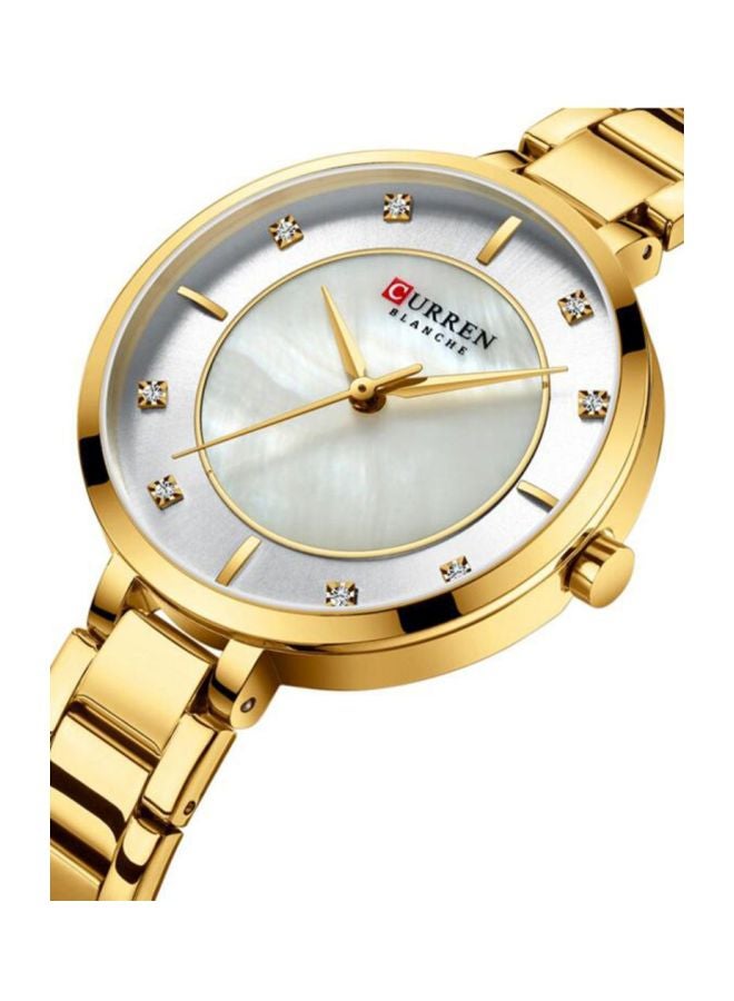 CURREN - Women's Water Resistant Analog Watch 9051 - 34 mm - Gold - Image 1