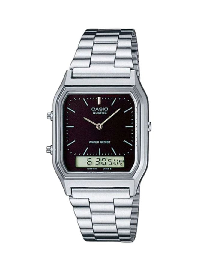 CASIO Men's Vintage Series Analog & Digital Watch AQ-230A-1D - 30 mm - Silver  - Image 1