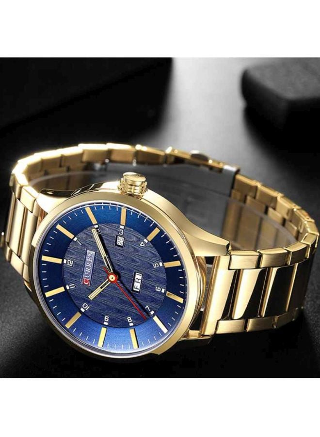 كارين ساعة يد بعقارب وسوار من الستانلس ستيل طراز 8316 للرجال - Image 4