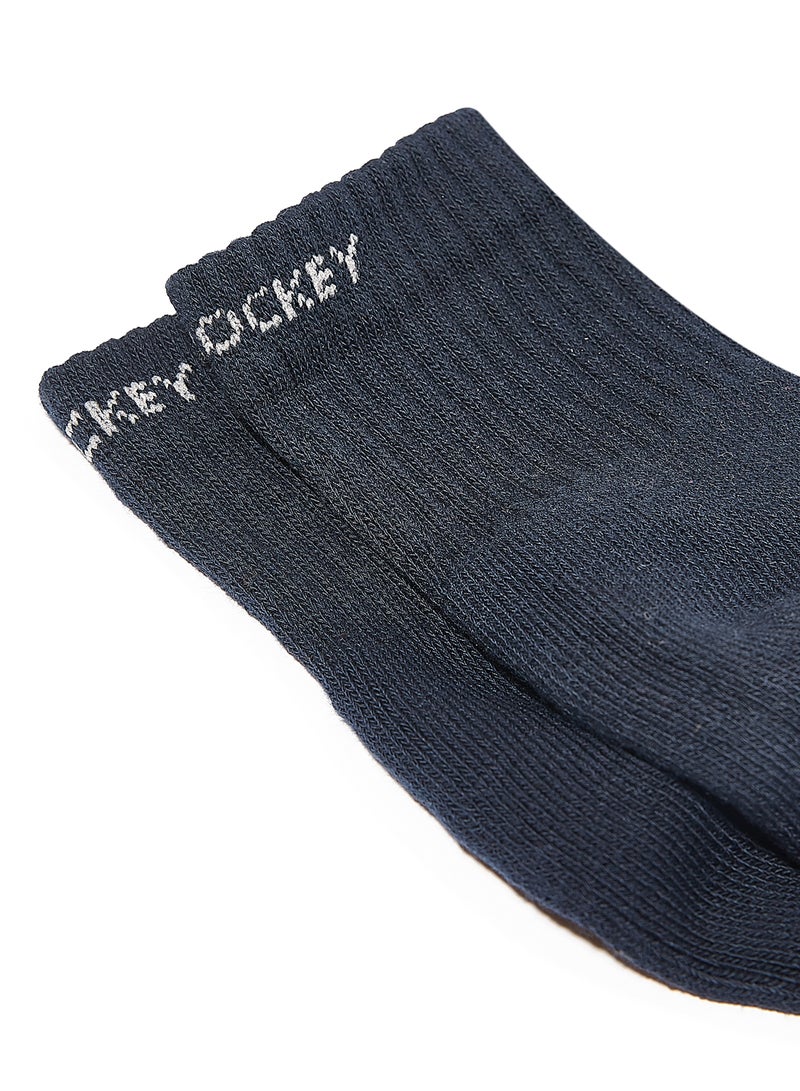 JOCKEY - Pair Of Logo Signature Branding Ankle Socks Navy Blue/White - Image 1